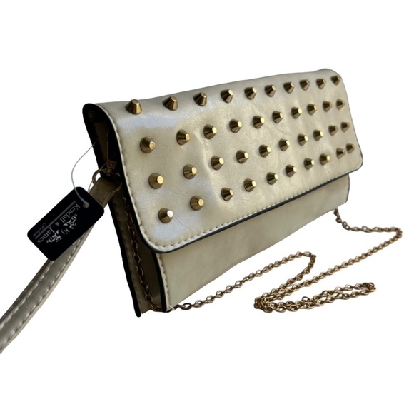 Kendall & James Handbags - NWT KENDALL & JAMES Studded Clutch Crossbody, Clutch, Wristlet Bag